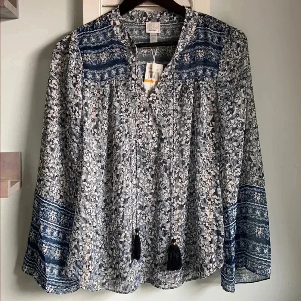 Cupio Sheer  Boho blouse - Picture 2 of 5